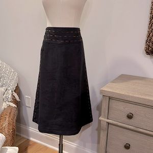 Faux suede a-line skirt